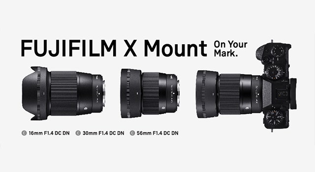 SIGMA launches interchangeable lenses for Fujifilm X Mount cameras